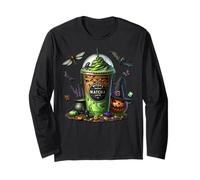 Green Matcha Latte Cup for Fall & Halloween Mom Witch Coffee Maglia a Manica