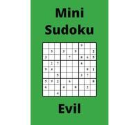 Green Mini Sudoku Book, 9x9 Puzzles, 200 Pages, 5x8, Evil