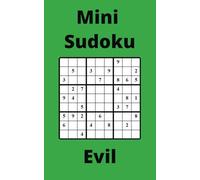 Green Mini Sudoku Book, 9x9 Puzzles, 250 Pages, 5x8, Evil