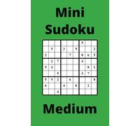 Green Mini Sudoku Book, 9x9 Puzzles, 300 Pages, 5x8, Medium