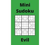 Green Mini Sudoku Book, 9x9 Puzzles, 50 Pages, 5x8, Evil
