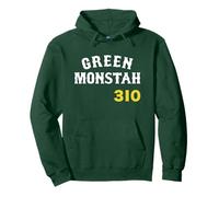 Green Monstah Boston Baseball City 300 piedi Divertente New England Felpa con Cappuccio