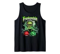 Green Monster Frankenstein Chiama Il Telefono Horror di Halloween Canotta