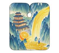 Green Mountains - Mantella da taglio per capelli Orange River con chiusura a scatto regolabile, mantelle da parrucchiere Essentials per adulti, capa para cortar Cabello 165,1 x 139,7 cm