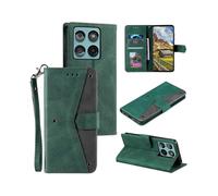 (Green, Multicolor) For Motorola Edge 60 5G 60 Fusion 5G Leather Case Splicing Stitching Wallet Phone Cover with Wrist S