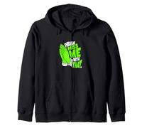 Green Non io, Grazie Green Graphic Felpa con Cappuccio