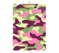 Green Peach Camouflage A4 Disegno Appunti Appunti Ergonomico Infermiera Appunti Acrilico Carino per Forniture di Classe per Insegnanti Scuola Superiore Dimensioni 9 x 12