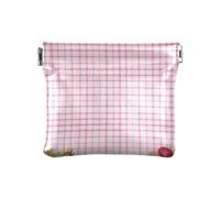 Green Peach Checkered Buffalo PU Leather Small Coin Fancy Card Key Organizer per donna, Bufalo verde a scacchi pesca, 1 size, Stampa artistica