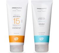 Green People Crema Solare Edelweiss SPF15 & Doposole, 2x200ml