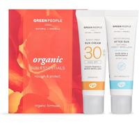 Green People Organic Sun Cream Travel Pack - Mini Set - SPF30 + Repellente per insetti doposole - Sicuro per la barriera corallina, senza sostanze chimiche