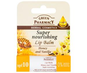 Green Pharmacy Honey Lip Balm balsamo per labbra nutriente SPF 10 senza siliconi, parabeni e coloranti 3.6 g