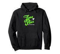 Green Pilot of My Own Time Grafica Verde Felpa con Cappuccio