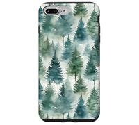 Green Pine Tree Xmas Pattern For Nature Lover Cute Tree Custodia per iPhone 7 Plus/8 Plus