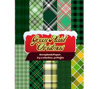 Green Plaid Christmas Scrapbook Paper 8.5 x 11 Inches, 40 Pages: 20 Double Sided Sheets with 10 distinctive Designs