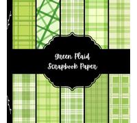 Green Plaid Scrapbook Paper, Vibrant Gingham Junk Journal Paper, Abstract Decorative Paper, DIY Projects, Origami, Collage Sheets, Decoupage Paper, 10 Designs, Double Sided