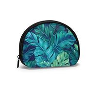 Green Plam Leaves Polar Bear Family Portamonete Portafogli Portamonete Funky Portachiavi Cerniera Piccole borse cosmetiche per il trucco