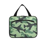 Green Planes - Borsa cosmetica da appendere mimetica da donna con gancio, organizer compatto per cosmetici da donna in viaggio Bolsa para guardar maquillaje L