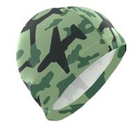 Green Planes Camouflage nuoto grande per le signore Capelli Corti tappi impermeabili per il nuoto Protezione dei capelli e riduzione della resistenza gorras para nadar de mujer