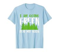 Green Planet STO diventando Verde per l'ambiente dei Miei Figli Maglietta, Uomo, Celeste, XXL