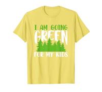 Green Planet STO diventando Verde per l'ambiente dei Miei Figli Maglietta, Uomo, Limone, M