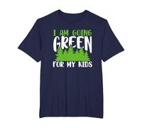 Green Planet STO diventando Verde per l'ambiente dei Miei Figli Maglietta, Uomo Taglie Grandi, Navy, 3X Tall