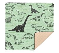 Green Primitive Dinosauro Morbido e Spesso Baby Gym & Activity Mat per Pavimento 1 Pezzo Gioco Tappetino Attività per Neonati Neonati Bambini, 127 x 127 cm