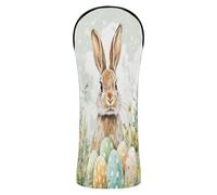 Green Rabbit Bunny Eggs Easter Golf Covers Cuoio dell'unità di elaborazione con il numero di etichetta per il driver Protector para carro de Golf