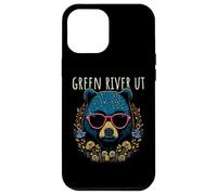 Green River Utah USA orso indossa occhiali da sole design fiori Custodia per iPhone 12 Pro Max