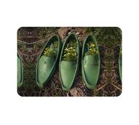 Green Shoes - Tappetino di benvenuto stampato, 40,6 x 61 cm, tappetino assorbente per porta del bagno e della cucina