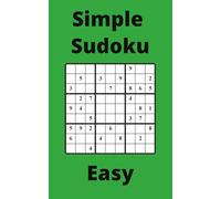 Green Simple Sudoku Book, 9x9 Puzzles, 250 Pages, 5x8, Easy