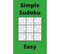 Green Simple Sudoku Book, 9x9 Puzzles, 300 Pages, 5x8, Easy