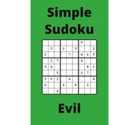 Green Simple Sudoku Book, 9x9 Puzzles, 300 Pages, 5x8, Evil