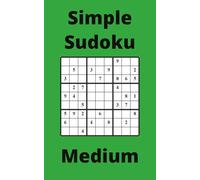 Green Simple Sudoku Book, 9x9 Puzzles, 300 Pages, 5x8, Medium