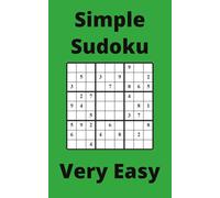 Green Simple Sudoku Book, 9x9 Puzzles, 300 Pages, 5x8, Very Easy