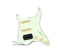 Green Single SSH Loaded Prewired Guitar Pickguard Humbucker Pickups Set Per Chitarra Elettrica