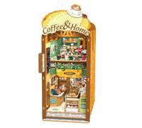 Green Slide Book Nook Coffee Shop Puzzle 3D in legno, 213 pezzi | LED