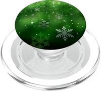 Green Snowflake Winter Holiday Season Bokeh Phone Design PopSockets PopGrip per MagSafe