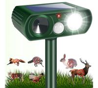 Green Solar - Repellente per animali (modello 2025), dispositivo attivato dal movimento, con luci e suoni, tiene lontani gatti, cani, cervi e altri animali, impermeabile, per uso esterno (1)
