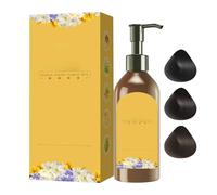 Green Sourced Single Dose Hair Dye, Floral Black Strands Color, Interactive Easy Application Formula, Natural Looking Shine, Ideale per adulti, donne, uomini e anziani