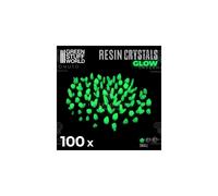 Green Stuff World: 10385 GREEN GLOW Resin Crystals - Small