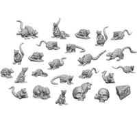 Green Stuff World Per modelli e miniature - Set stampato 3D - Small Rats 3508