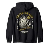 Green Swamp Florida Moto Ride Design Distressed Felpa con Cappuccio