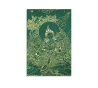 Green-Tara Dea madre tibetana Thangka, poster artistico da parete con stampa artistica su tela, decorazione moderna per la casa, 30 x 45 cm