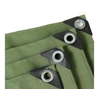 Green Tarp - Telone multiuso con occhielli, per tetti rinforzati e campeggio all'aperto, 1 x 1 m, 2 x 2 m, 3 x 3 m, 4 x 4 m, 5 x 5 m, colore: verde
