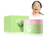 Green Tea Clay Mask - Maschera Da Tè Verde 100 g, Cosmetica Naturale Contro Brufoli, Punti Neri E Acne, Anti-Invecchiamento per Pelle Secca E Impura, Maschera Detergente Profonda per Viso