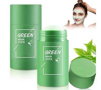 Green Tea Deep Cleanse Mask, Green Mask Stick 2 Pezzi per Pulizia Profonda, Controllo Olio, Rimozione Punti Neri, Lenisce e Ammorbidisce, Idratazione, Estratto Puro di Tè Verde Naturale