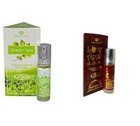 Green Tea & Love Apple Concentrated Perfume Oil Roll-On Combo Pack of 2 (6ml Each) | Long Lasting Alcohol-Free Attar for Men & Women