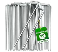 Green Thumbz Picchetti Telo Pacciamatura (4 pollici) 50 pezzi, Picchetti Giardino a terra Chiodi Per Telo Pacciamatura, Picchetti Pacciamatura per fissare reti, Ganci Per Telo Pacciamatura