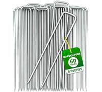 Green Thumbz Picchetti Telo Pacciamatura (6 pollici) 50 pezzi, Picchetti Giardino a terra Chiodi Per Telo Pacciamatura, Picchetti Pacciamatura per fissare reti, Ganci Per Telo Pacciamatura