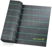 Green Thumbz Telo Anti Erbacce - Telo Pacciamatura Biodegradabile (1 x 10m) - Resistente Tessuto Non Tessuto Anti Erbacce per Orto - Telo Anti Erbacce per Giardino, Colore Nero